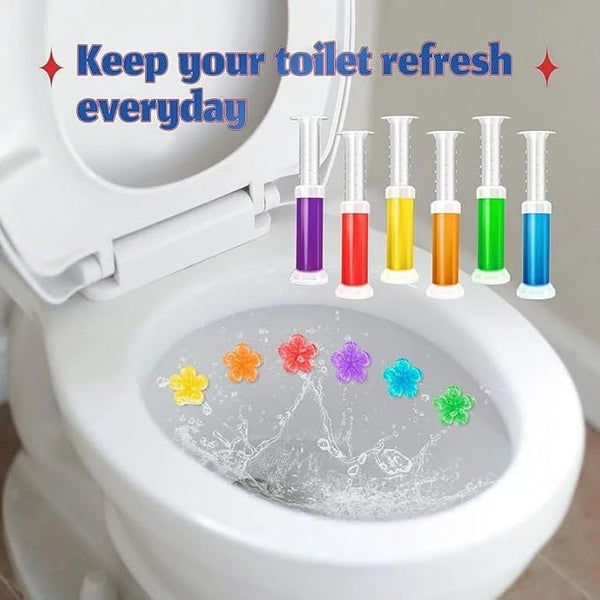 Flower Stamp Toilet Gel Cleaner With Floral Freshness