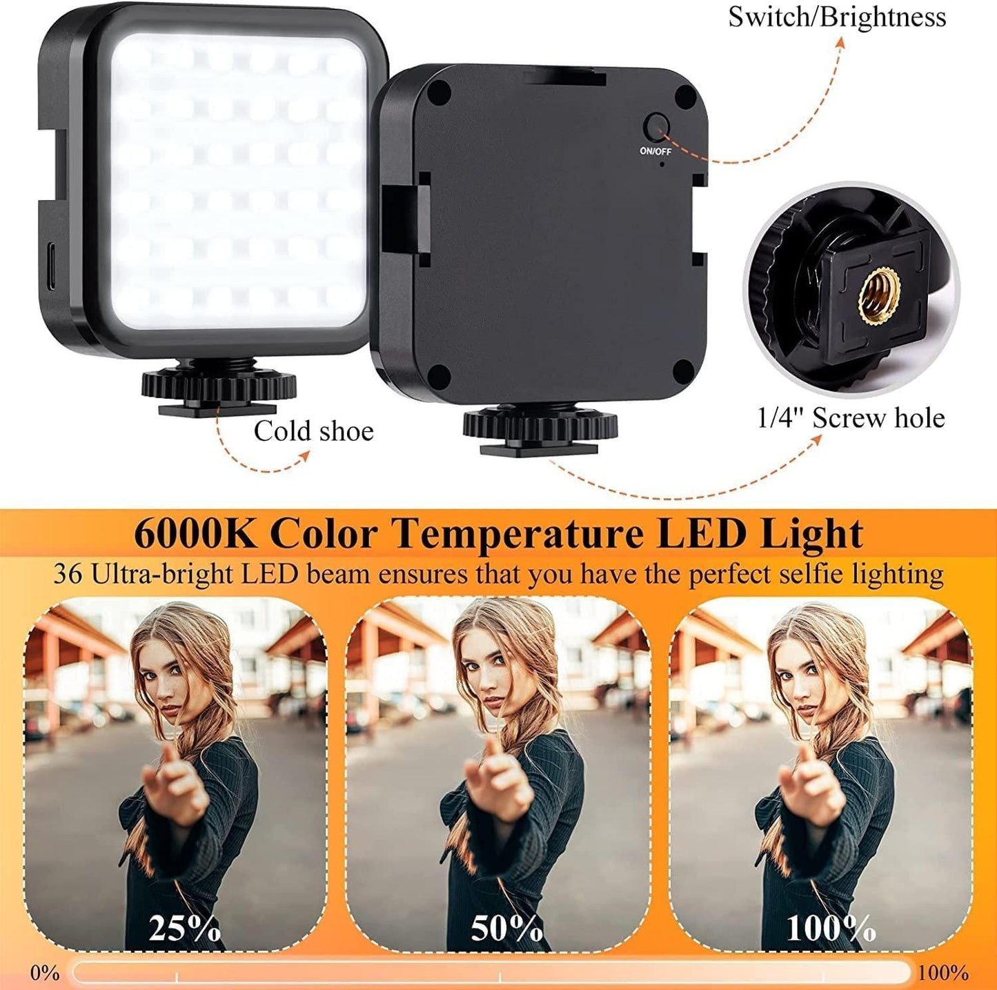 Video Making Vlogging Kit (Mic + LED Light + Tripod Stand + Phone Holder Clip + Remote)