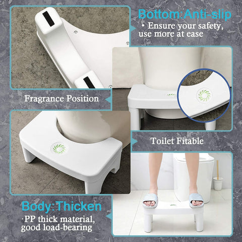 Plastic Foldable Anti-Constipation Potty Training Stool with Air Freshener Slot