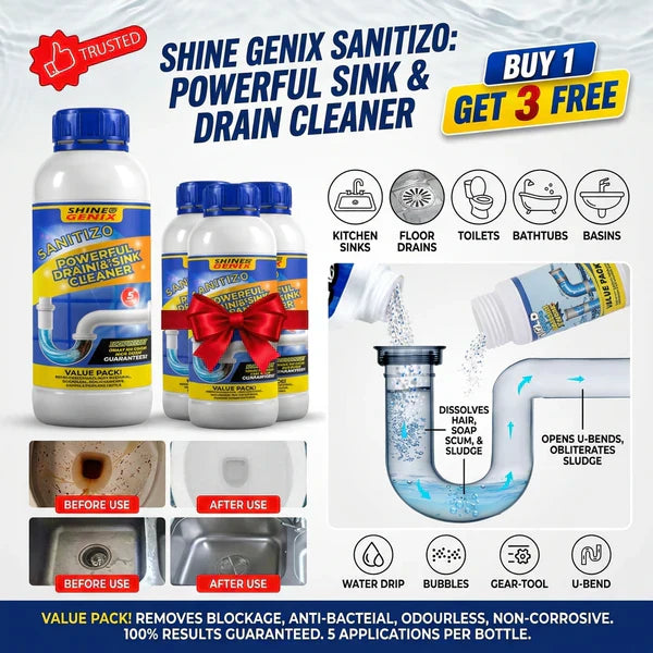 SANITIZO Powerful Sink & Drain Cleaner - Buy 1 Get 3 Free