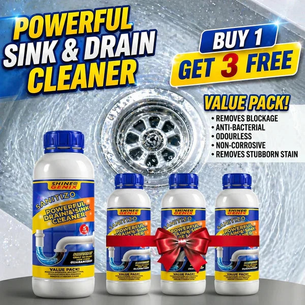 SANITIZO Powerful Sink & Drain Cleaner - Buy 1 Get 3 Free